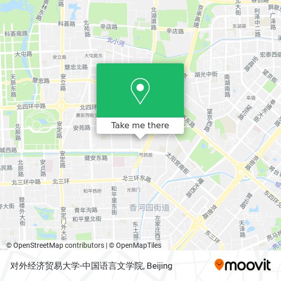 对外经济贸易大学-中国语言文学院 map