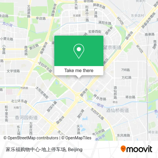 家乐福购物中心-地上停车场 map