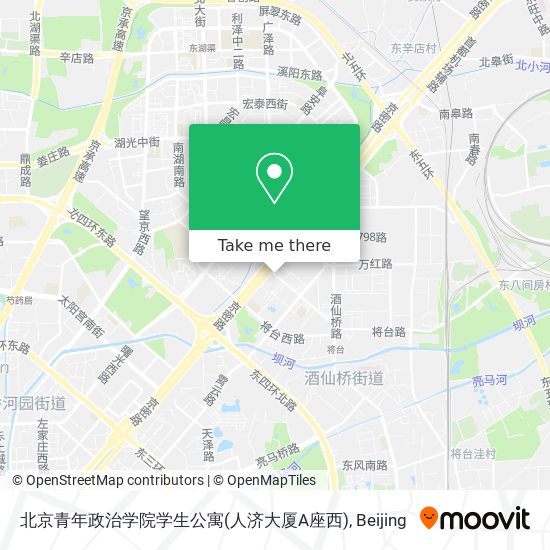 北京青年政治学院学生公寓(人济大厦A座西) map