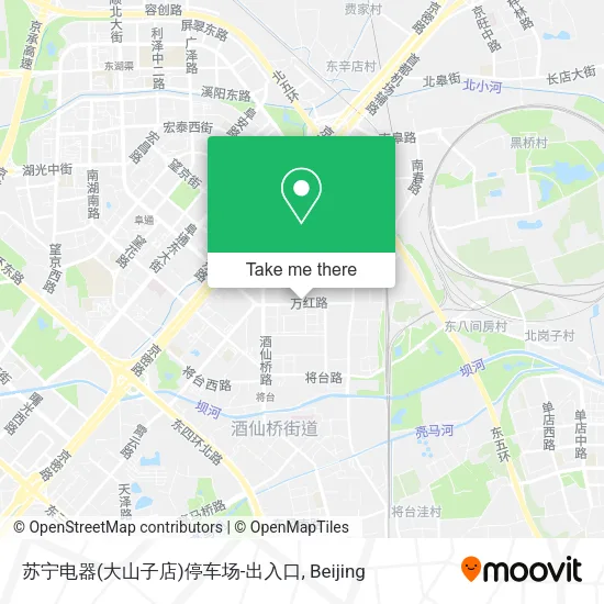 苏宁电器(大山子店)停车场-出入口 map