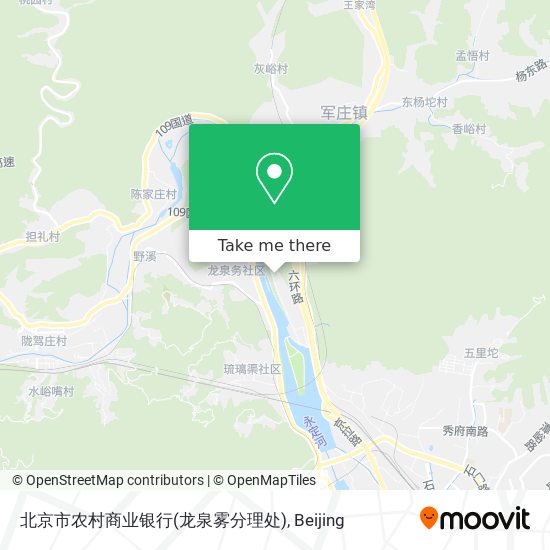 北京市农村商业银行(龙泉雾分理处) map