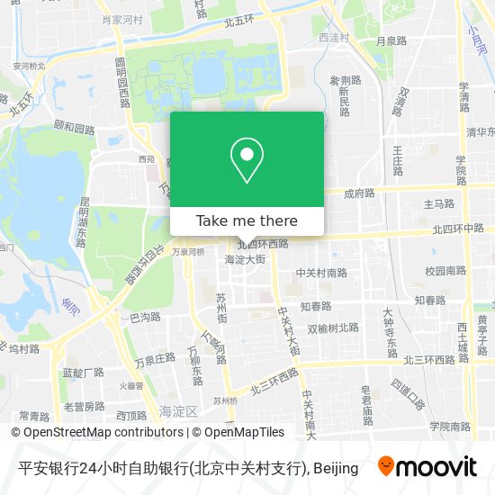 平安银行24小时自助银行(北京中关村支行) map