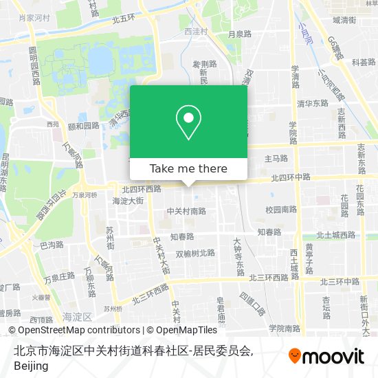 北京市海淀区中关村街道科春社区-居民委员会 map