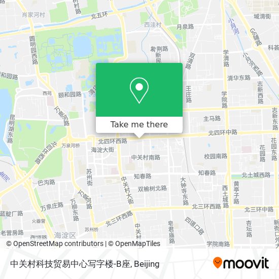 中关村科技贸易中心写字楼-B座 map