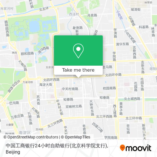 中国工商银行24小时自助银行(北京科学院支行) map