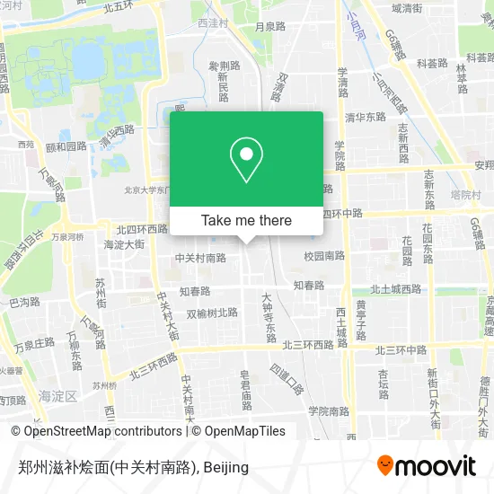 郑州滋补烩面(中关村南路) map