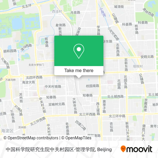 中国科学院研究生院中关村园区-管理学院 map