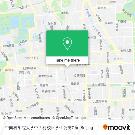 中国科学院大学中关村校区学生公寓G座 map