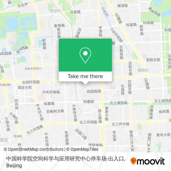 中国科学院空间科学与应用研究中心停车场-出入口 map