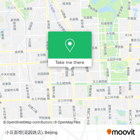 小豆面馆(花园路店) map