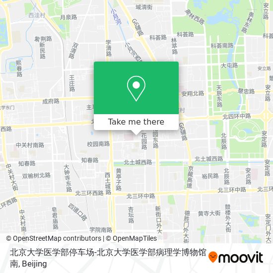北京大学医学部停车场-北京大学医学部病理学博物馆南 map