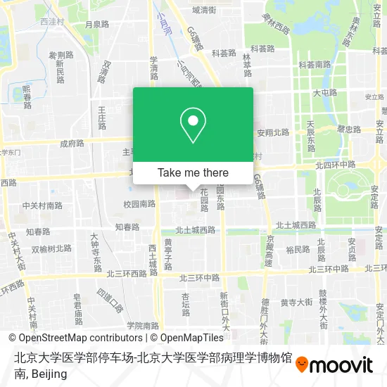 北京大学医学部停车场-北京大学医学部病理学博物馆南 map