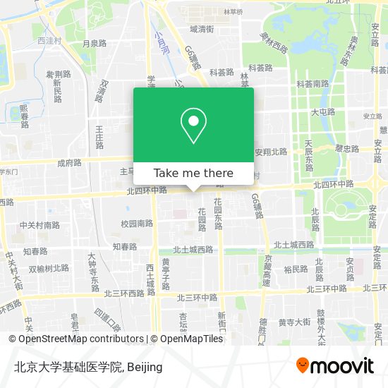 北京大学基础医学院 map