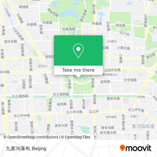 九寨沟瀑布 map