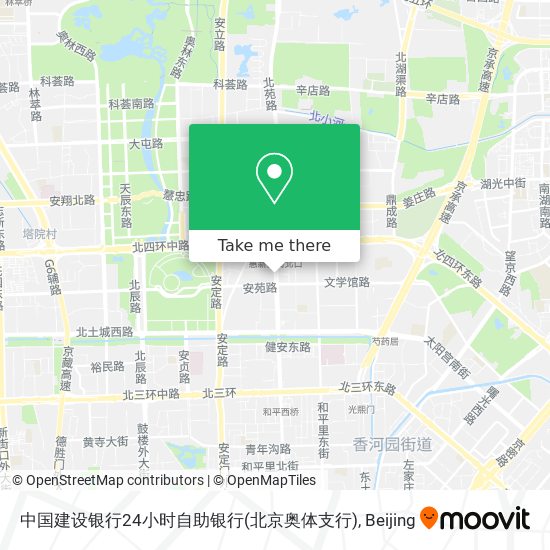 中国建设银行24小时自助银行(北京奥体支行) map