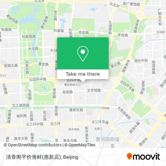 清香阁平价海鲜(惠新店) map