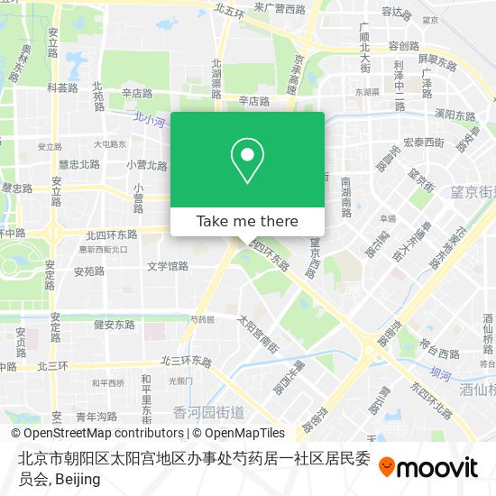 北京市朝阳区太阳宫地区办事处芍药居一社区居民委员会 map