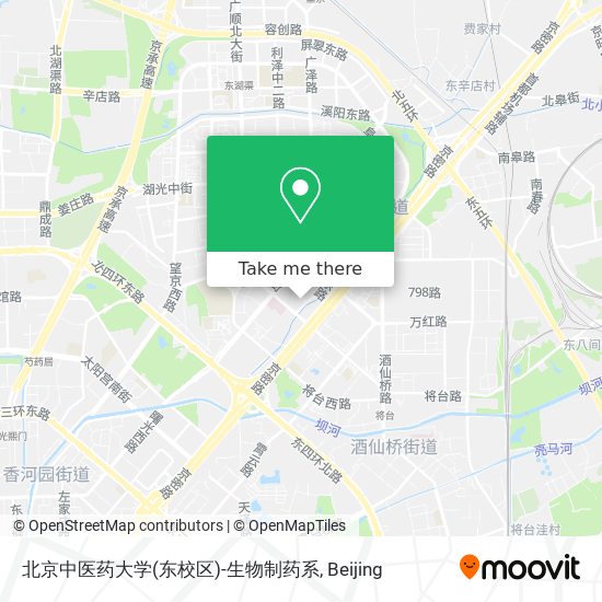 北京中医药大学(东校区)-生物制药系 map