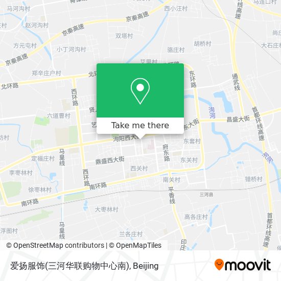 爱扬服饰(三河华联购物中心南) map