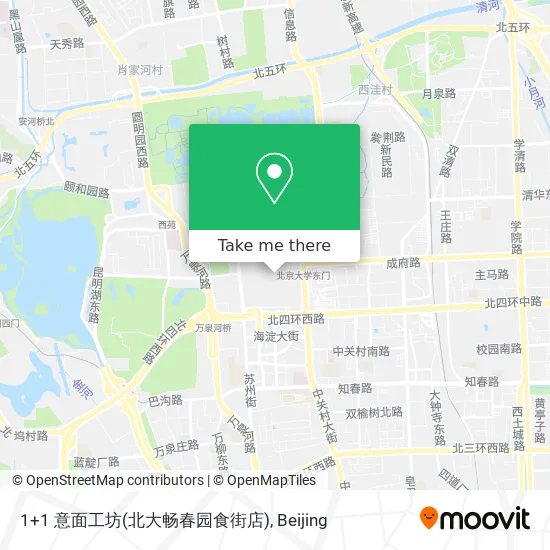 1+1 意面工坊(北大畅春园食街店) map