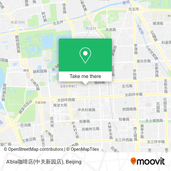 A'bla咖啡店(中关新园店) map