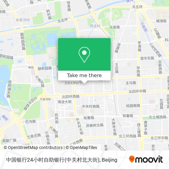 中国银行24小时自助银行(中关村北大街) map
