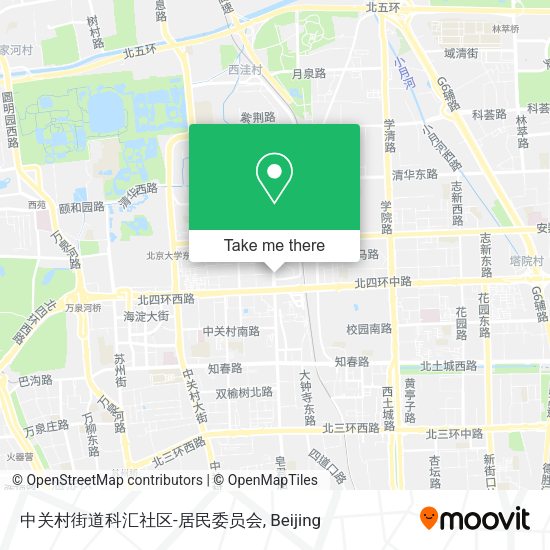 中关村街道科汇社区-居民委员会 map