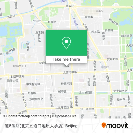 速8酒店(北京五道口地质大学店) map