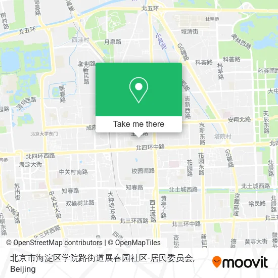 北京市海淀区学院路街道展春园社区-居民委员会 map