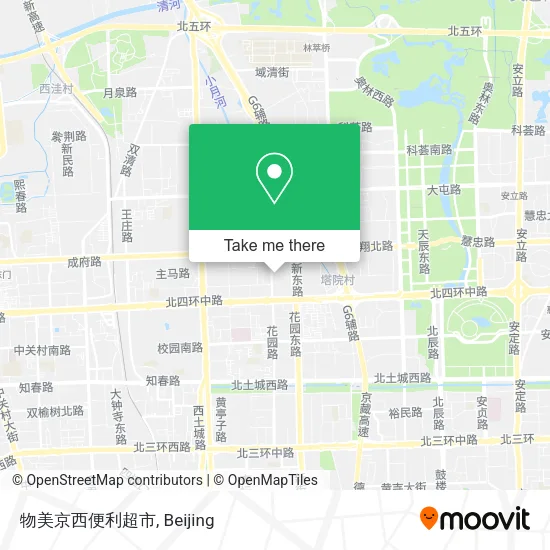 物美京西便利超市 map