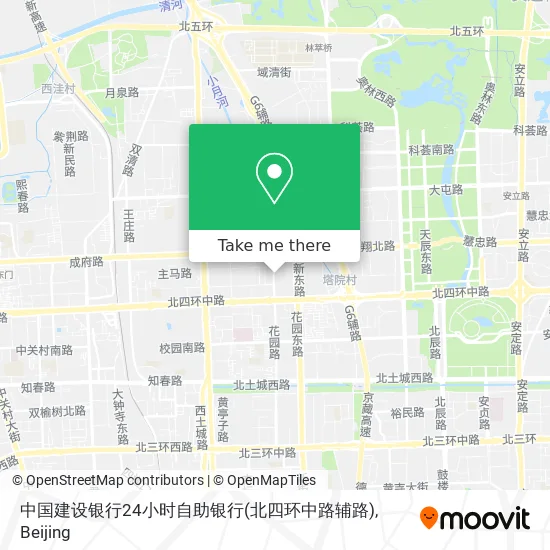 中国建设银行24小时自助银行(北四环中路辅路) map
