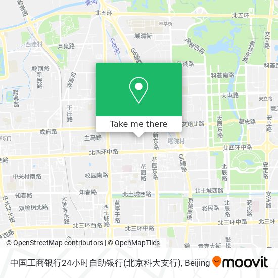中国工商银行24小时自助银行(北京科大支行) map