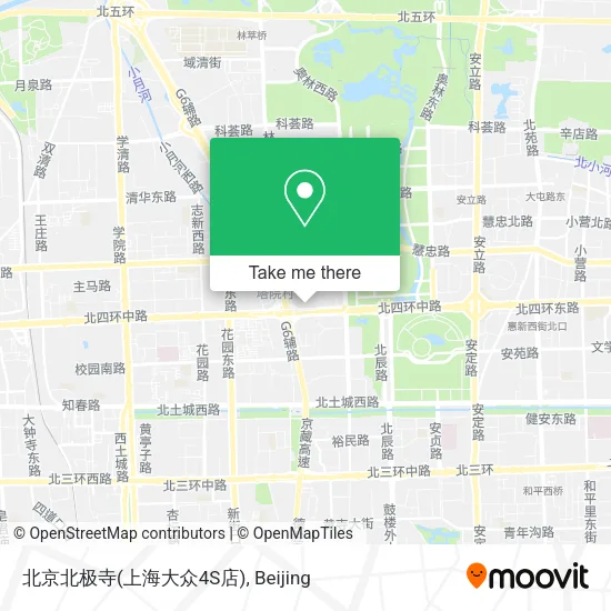 北京北极寺(上海大众4S店) map