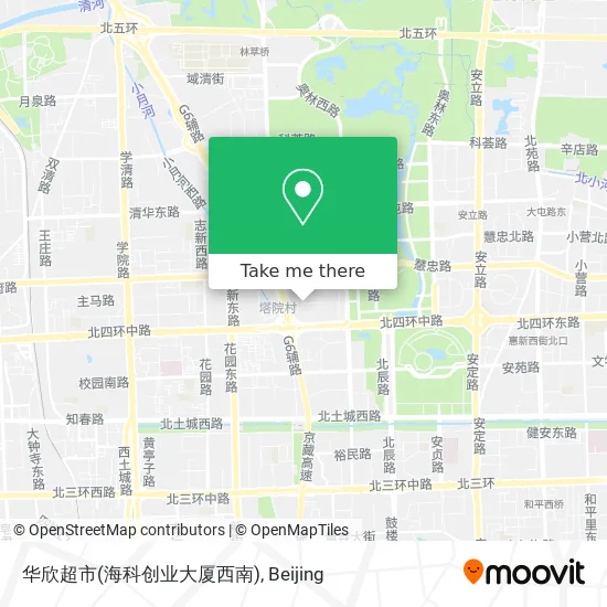 华欣超市(海科创业大厦西南) map