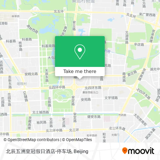 北辰五洲皇冠假日酒店-停车场 map
