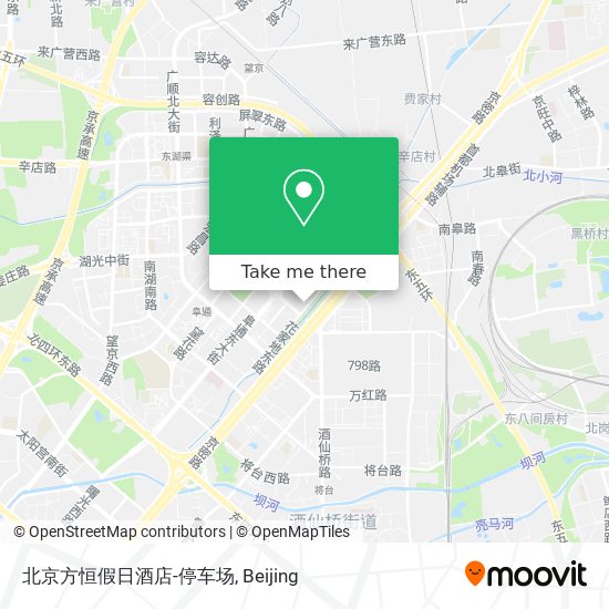 北京方恒假日酒店-停车场 map