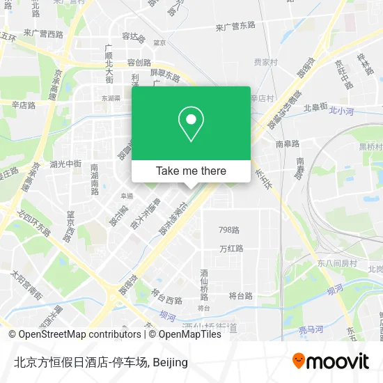 北京方恒假日酒店-停车场 map
