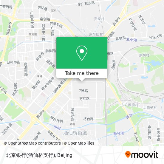 北京银行(酒仙桥支行) map