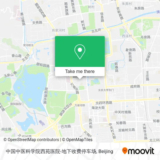 中国中医科学院西苑医院-地下收费停车场 map