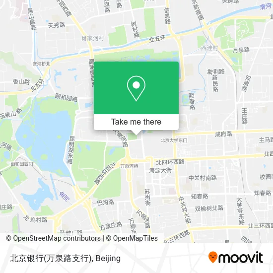 北京银行(万泉路支行) map