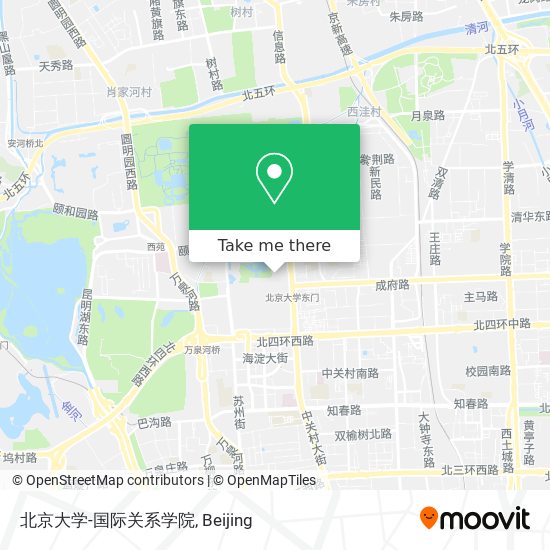 北京大学-国际关系学院 map