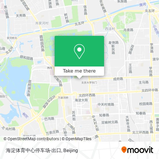 海淀体育中心停车场-出口 map