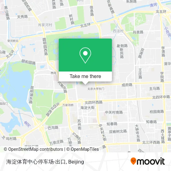 海淀体育中心停车场-出口 map