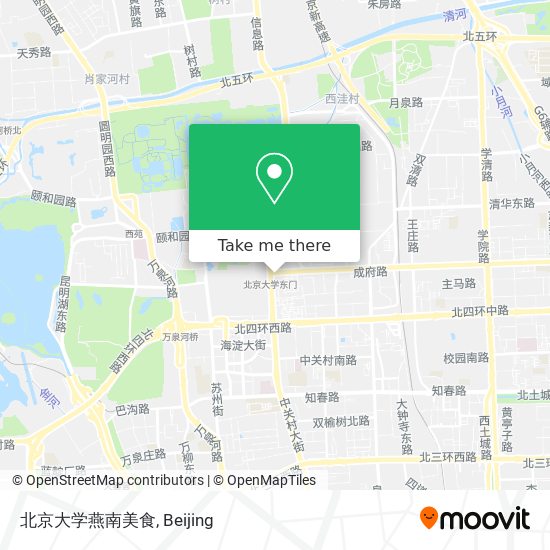 北京大学燕南美食 map