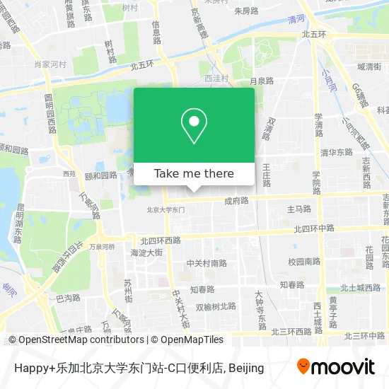 Happy+乐加北京大学东门站-C口便利店 map