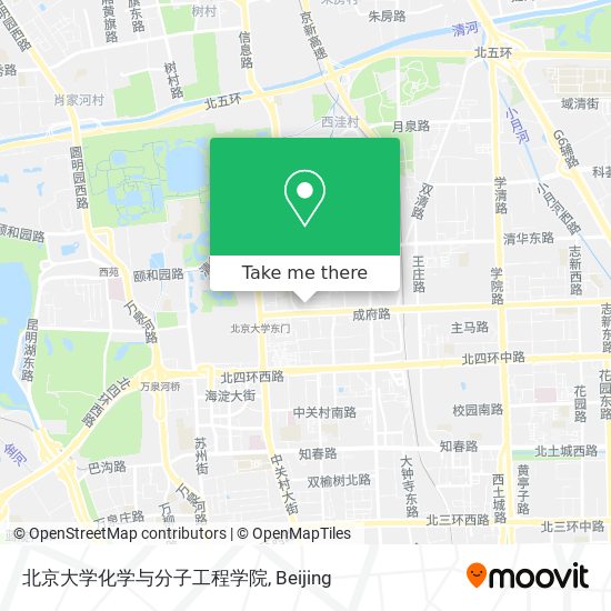 北京大学化学与分子工程学院 map