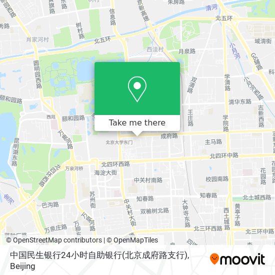 中国民生银行24小时自助银行(北京成府路支行) map