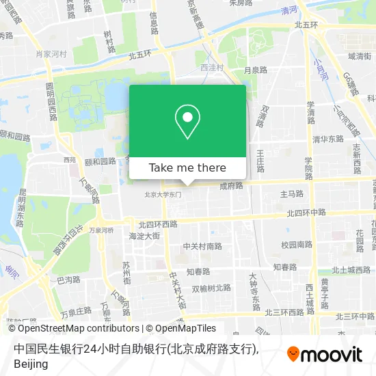 中国民生银行24小时自助银行(北京成府路支行) map