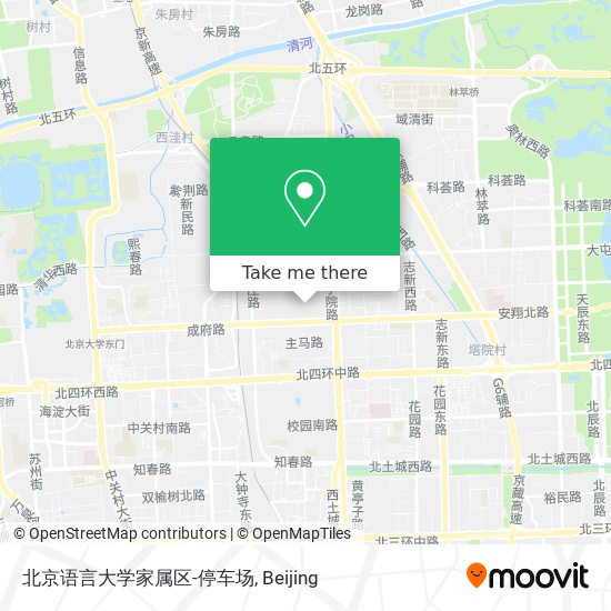 北京语言大学家属区-停车场 map