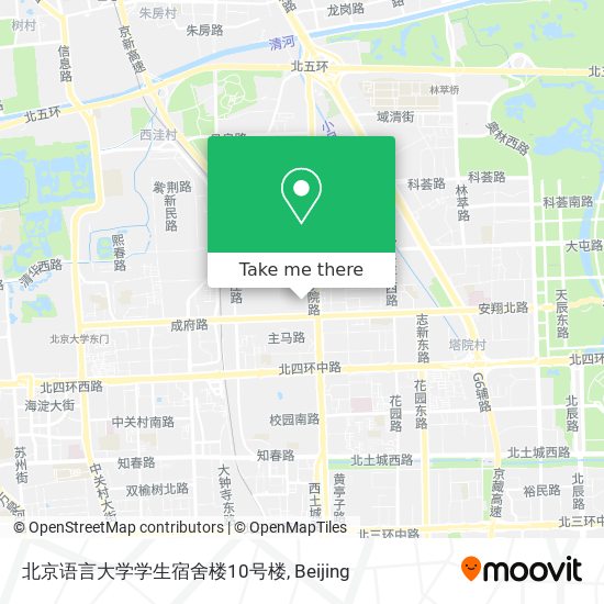 北京语言大学学生宿舍楼10号楼 map